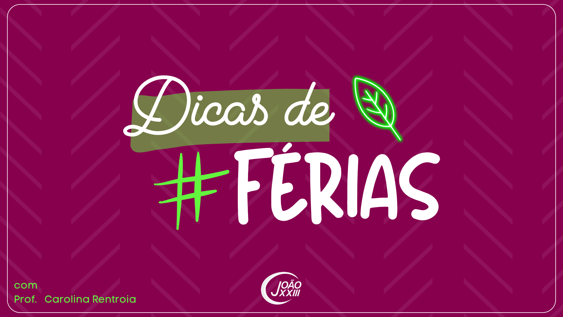 You are currently viewing Dicas de Férias – Carolina Rentroia